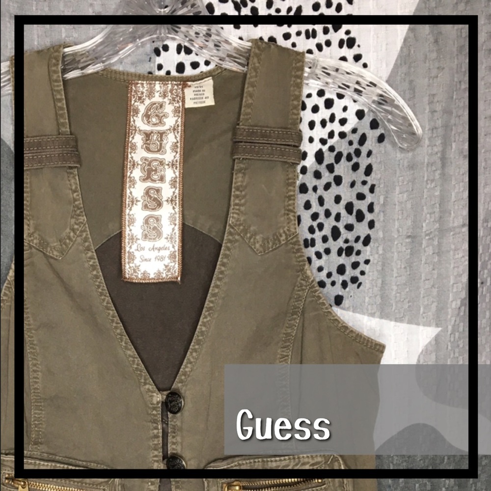 Guess Ladies Vintage Stretch Utility Vest